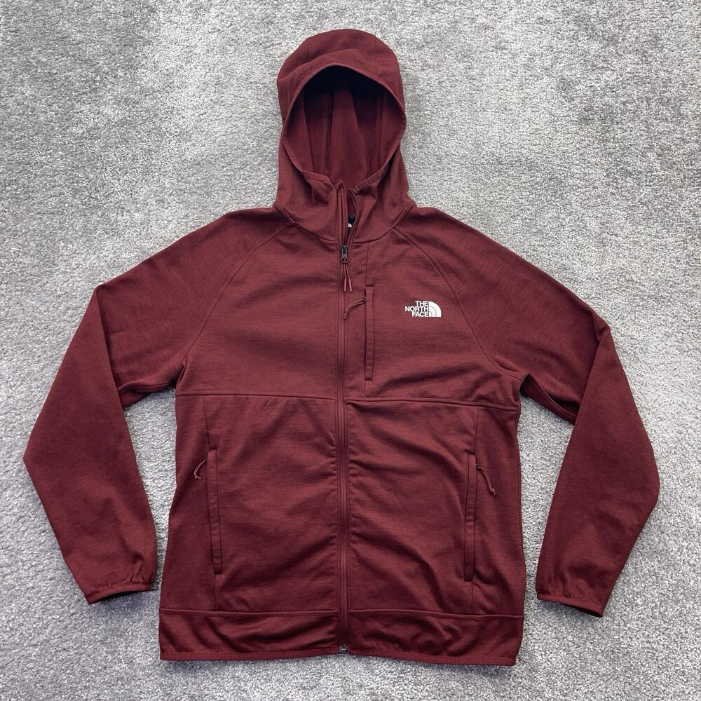 The North Face Jacket Mens Large Red Full Zip Fleece Hoodie